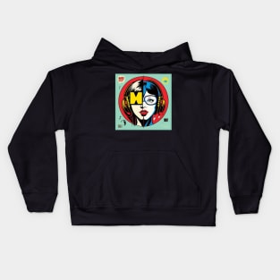 Pop Art Vinyl LP Face Off Kids Hoodie